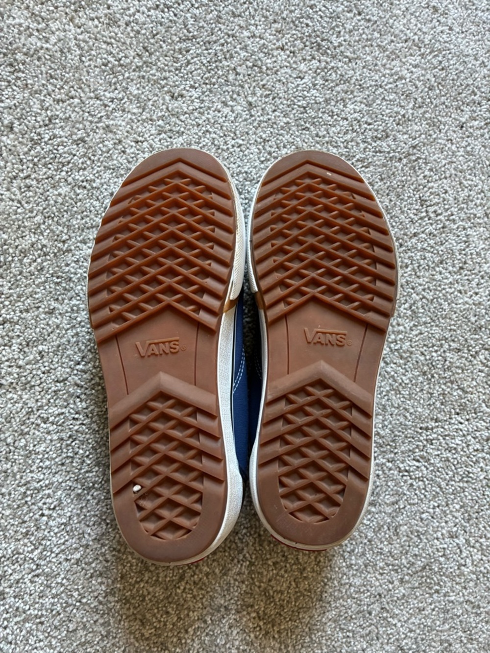 Vans Navy and White Platform Old Skool Sneakers - Picture 4 of 7